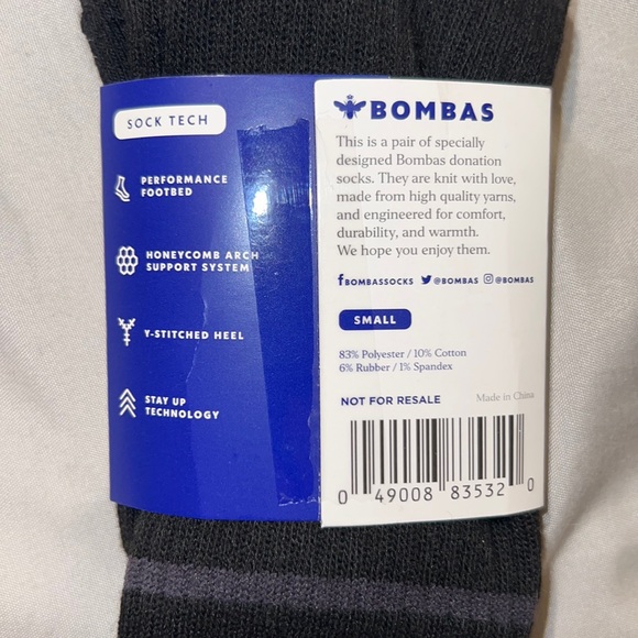 Bombas Underwear & Socks Bombas Crew Socks 4 Pack Sm Nwt Black